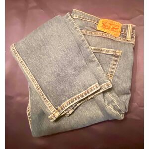 Levis 512 Blue Denim Five Pocket Design Relaxed Fit Jeans W 36 L 30